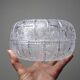 Large vintage "Queen's Lace" chiseled Bohemian crystal box