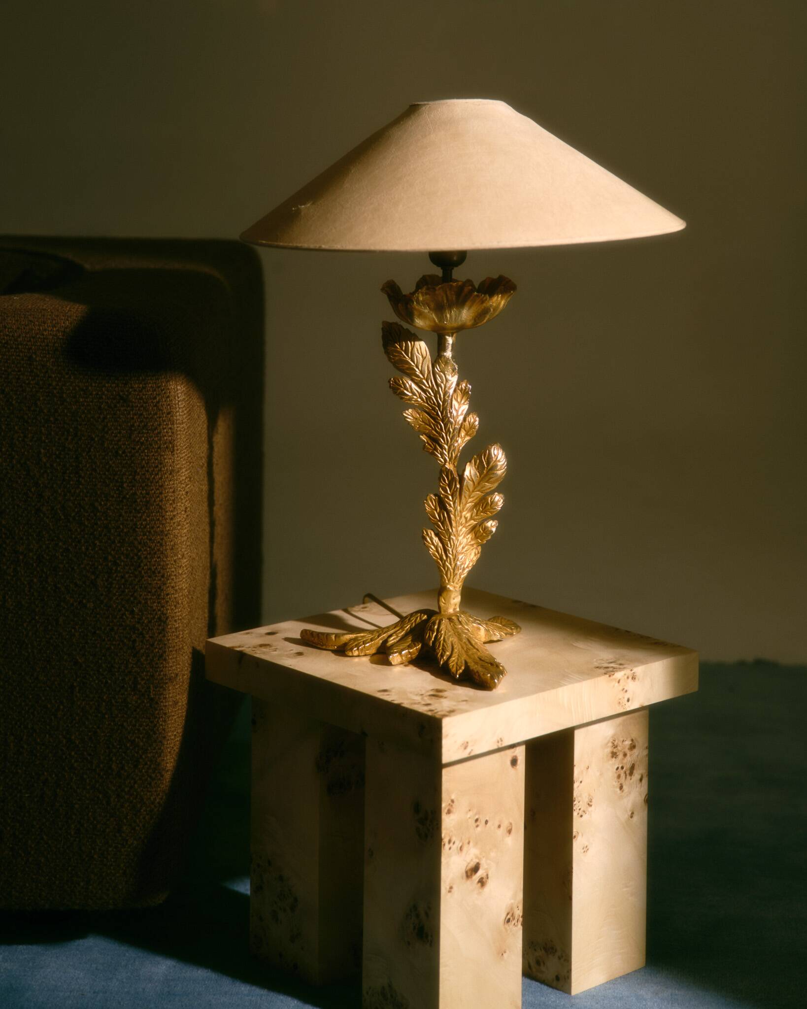 Bronze table lamp, fondica, 1980s