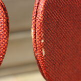 5 chairs light beech skaï red 1950