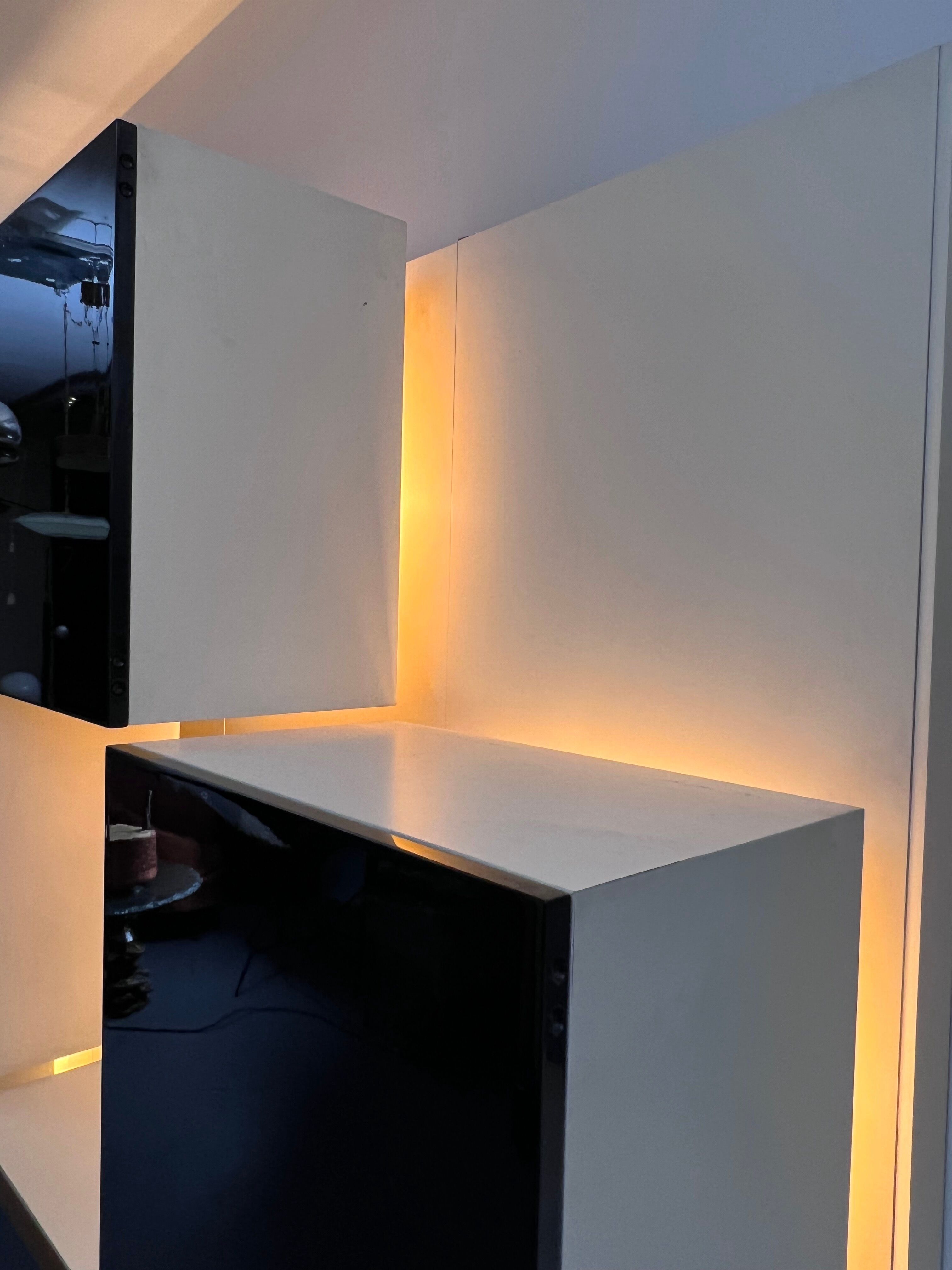 Mid-Century Modern backlight wall modular system by Acerbis. Italy 1970s