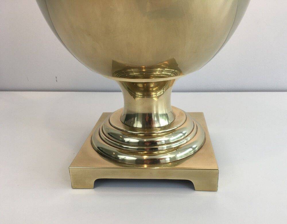 Neoclassical style brass baluster lamp