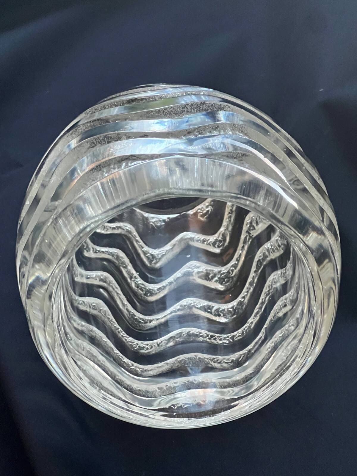 Lalique, vase "Meanders", glass, 1934, signed R.LALIQUE