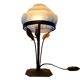 French Art Deco Lamp with Blue Shade, 1920/30s