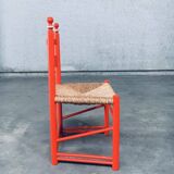 Austrian Folk Art Rush Side Chair, 1970s