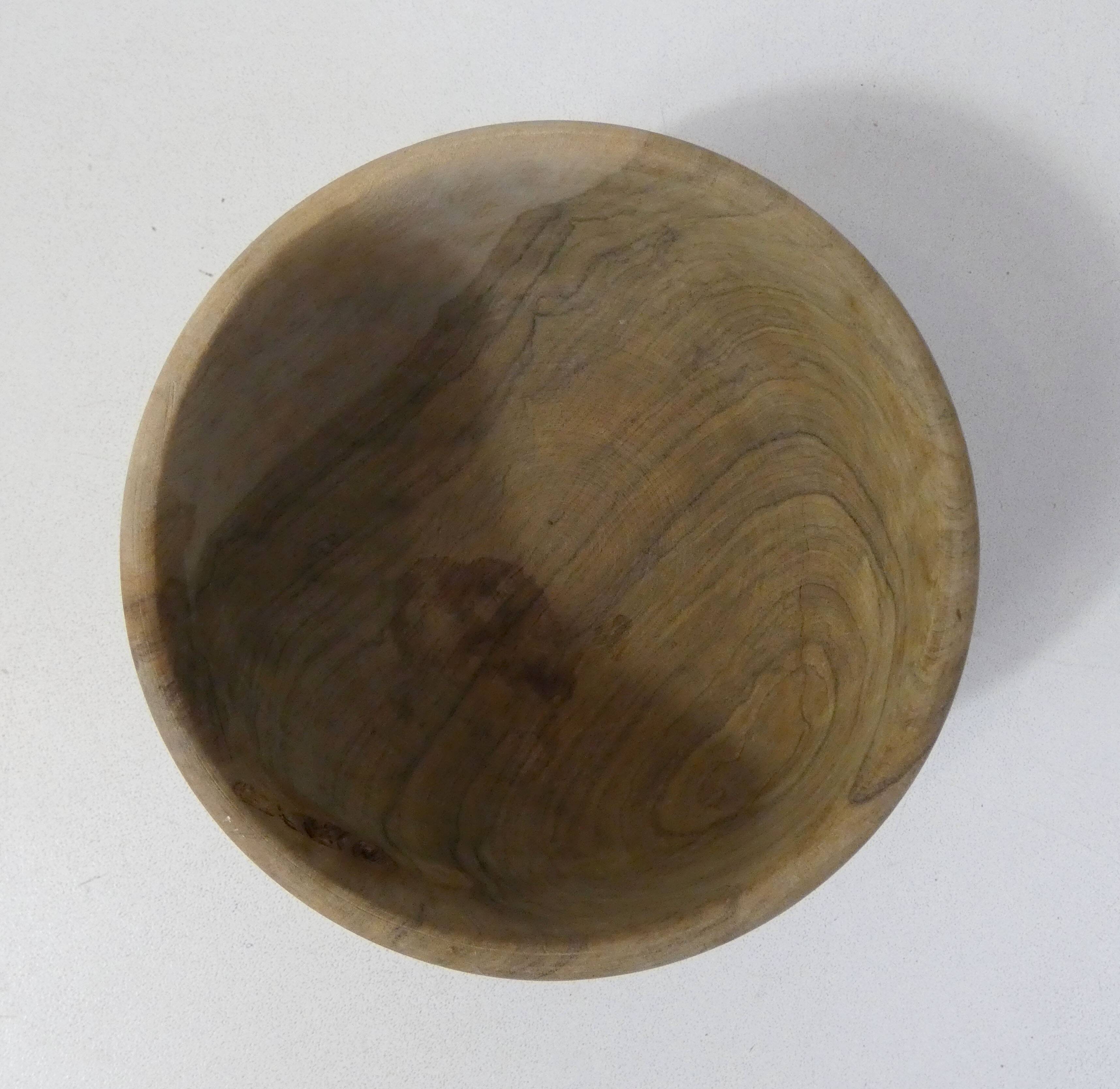 Turned wooden bowl folk art