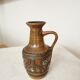 Rustic Ceramic Jug: 1970s West German Pottery Vase, Boho Decor