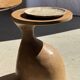 Sexy Neck - Solid wood (monoxyle) side table in natural colour H45