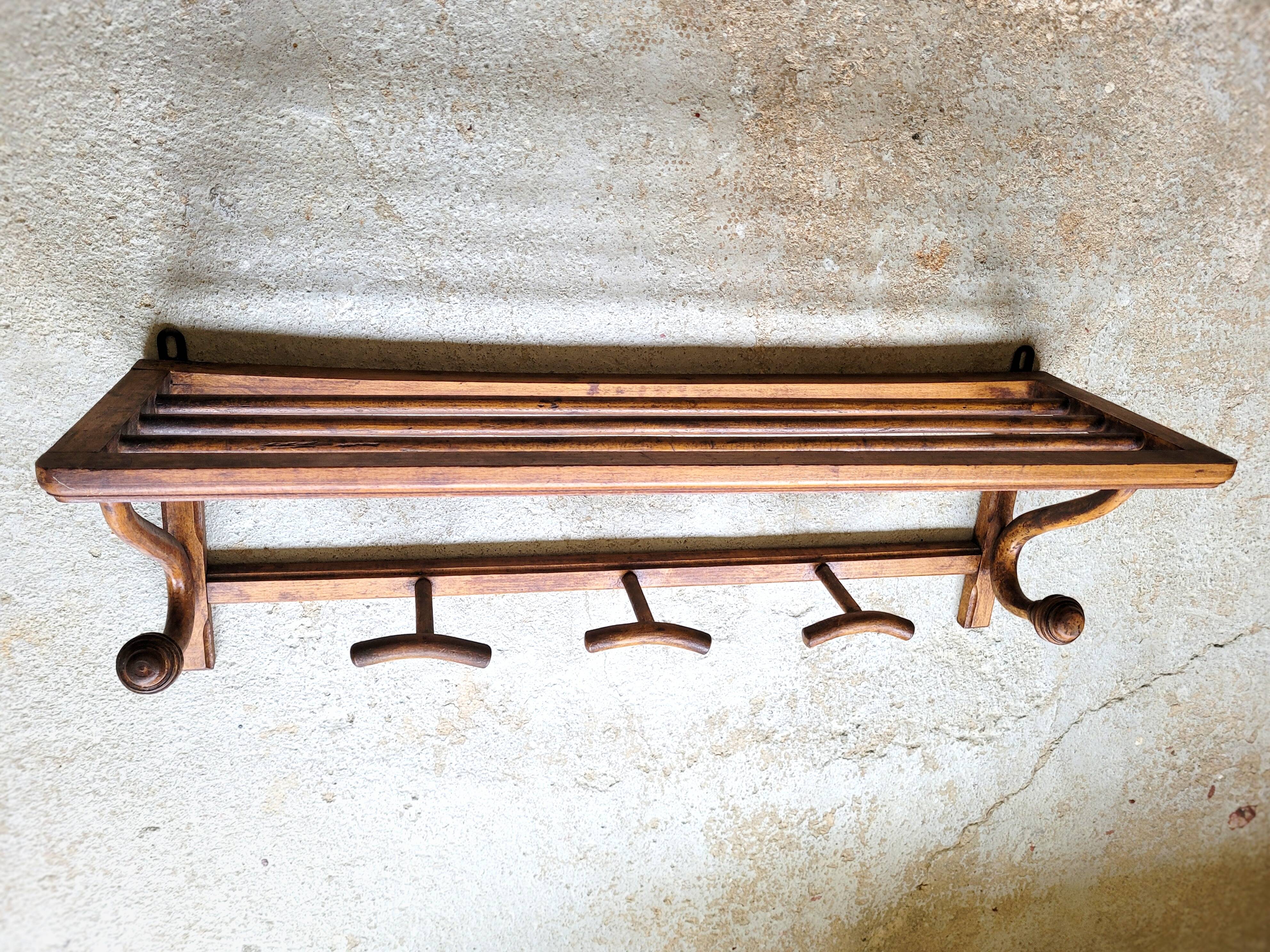 Old wall coat rack