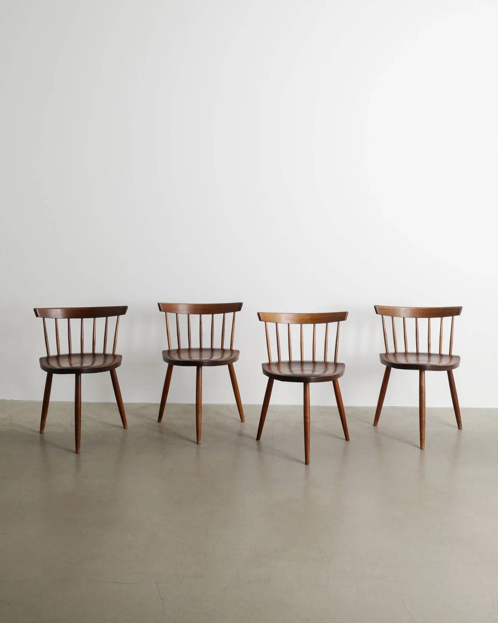 Set of Four Mid Century Vintage Mira Nakashima Dining Chairs, 1960s