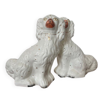 Staffordshire porcelain dogs