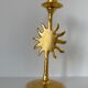 Édouard Rambaud, Soleil artist candle holder in gilded bronze signed under the bobèche.