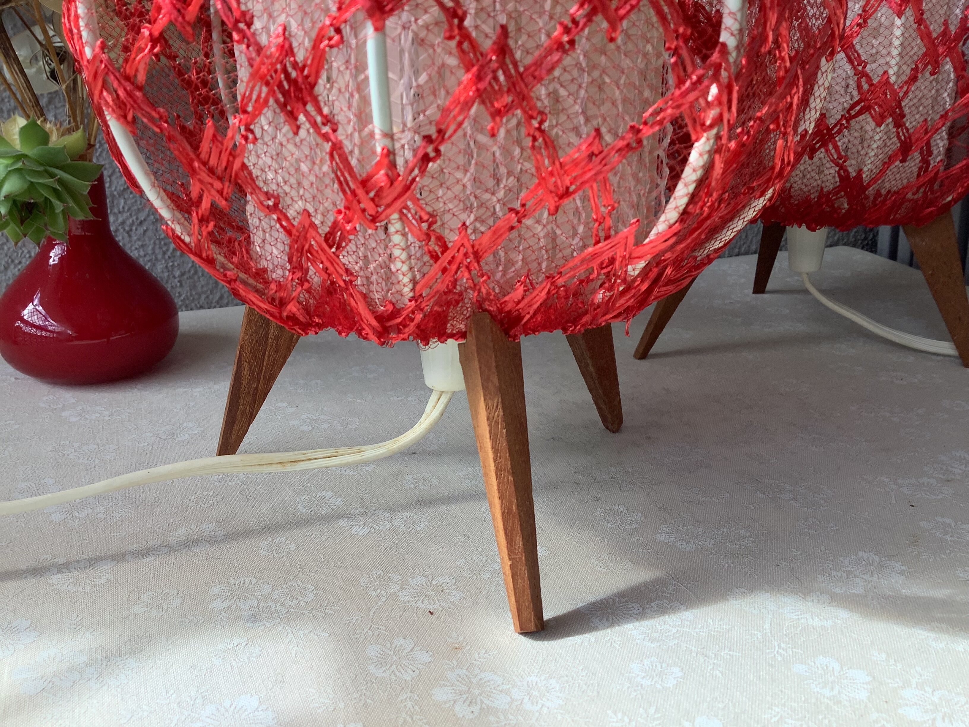 Bedside lamps compass feet fifties - rare