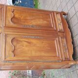 Louis XV style low walnut cabinet from the 19th century