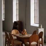 Swedish solid pine dining table from the mid-20th century, Åby Möbelfabrik, 1940s.