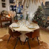 Octagonal travertine table 1970