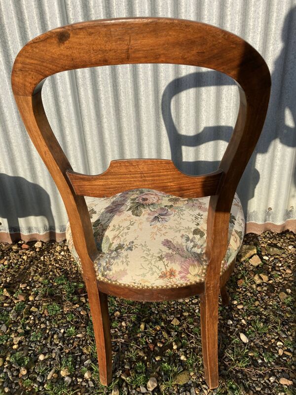 Set de 3 chaises louis Philippe tapissées