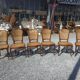 6 caned beech chairs