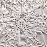 Embroidered tablecloth and 12 towels