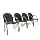 Set of 4 Retro Chairs with Armrests, 1980s, Czechoslovakia