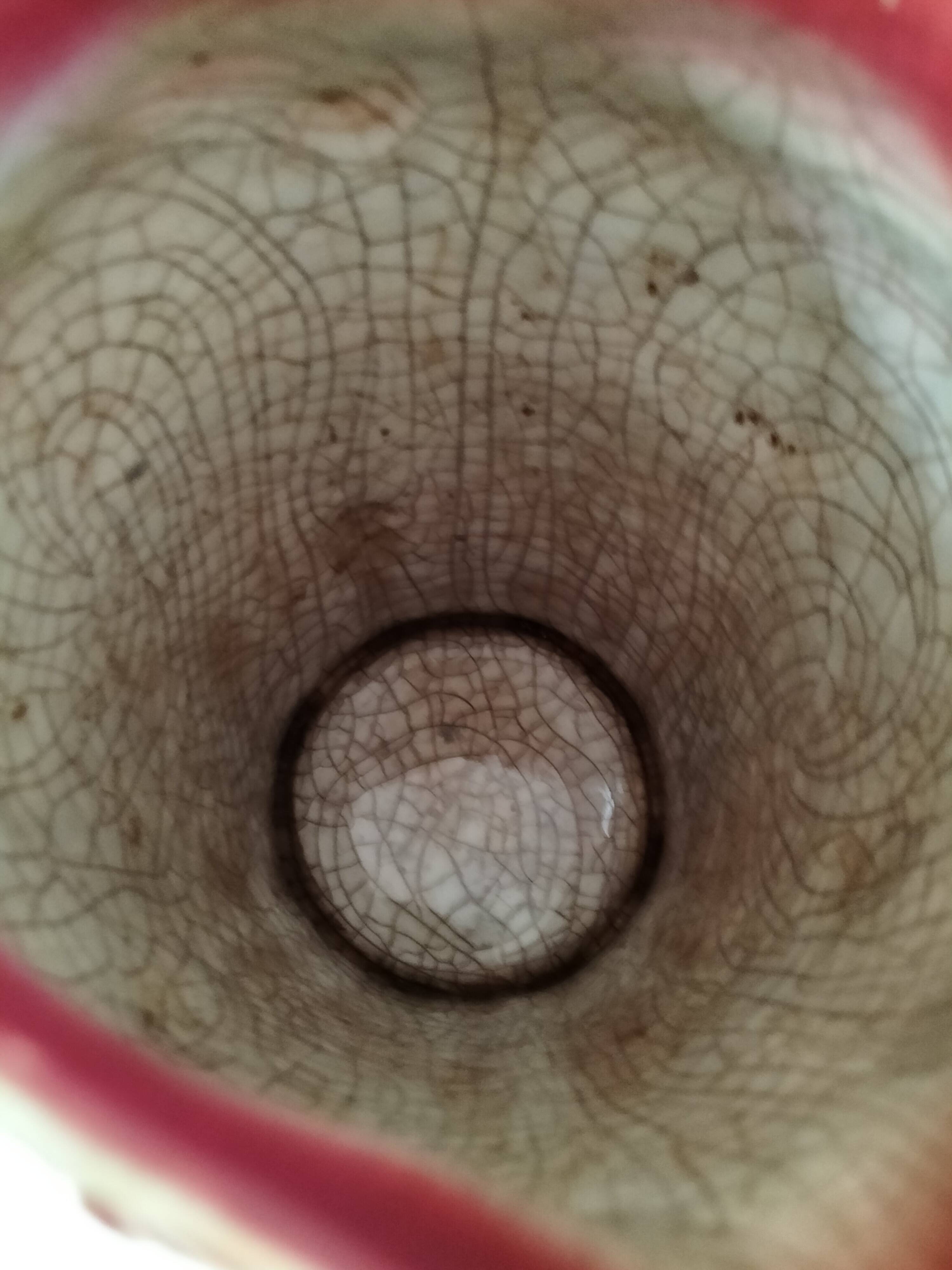 Moulded slip pitcher - late 19th century - Floral decoration in relief