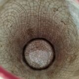 Moulded slip pitcher - late 19th century - Floral decoration in relief