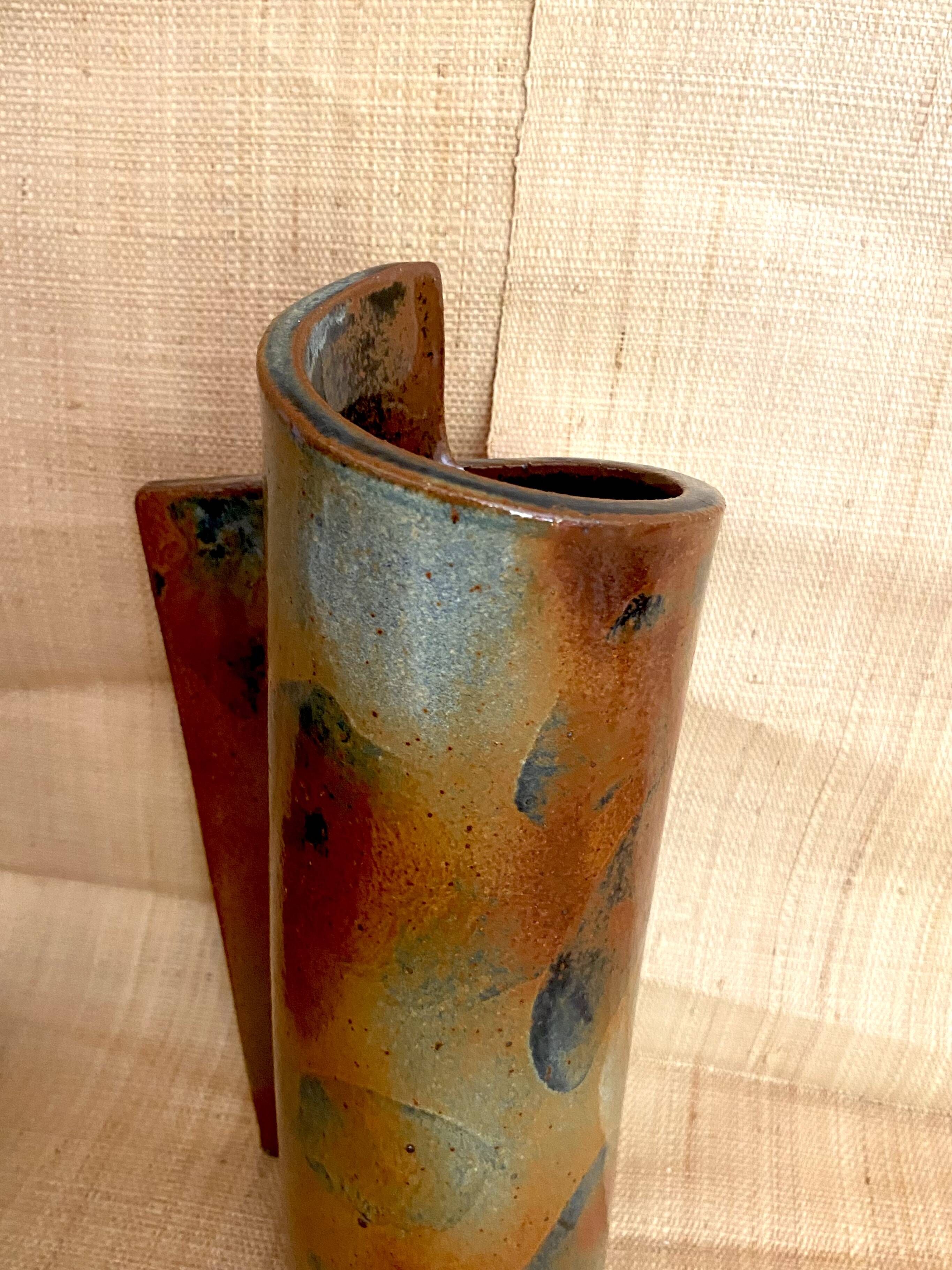 Free-form ceramic vase from the 1970s.
