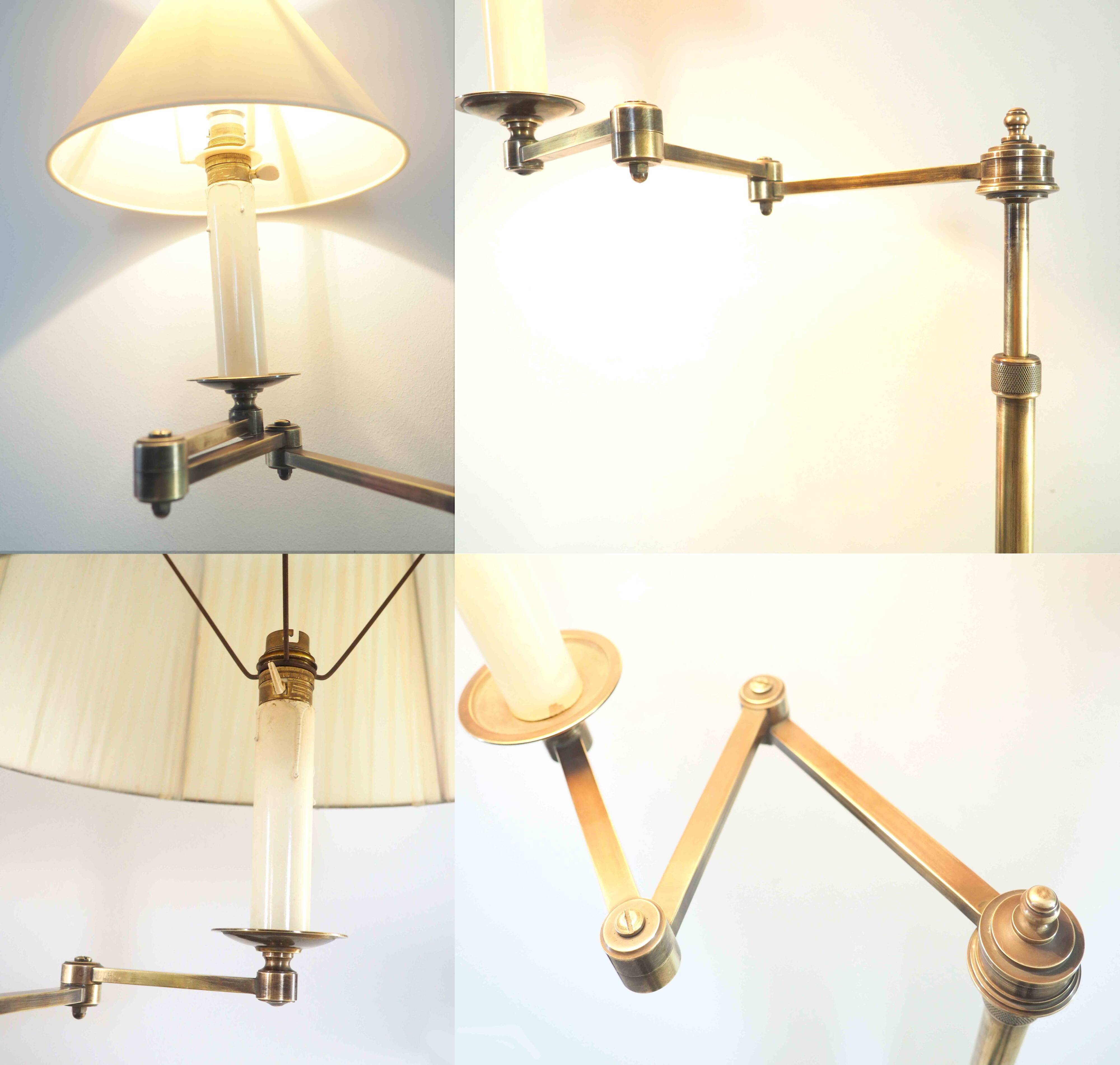 Lampadaire télescopique en bronze