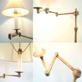 Telescopic bronze floor lamp