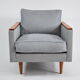 Original vintage armchair model ZWP-8 Cube, fully restored, pied de poule fabric, 1970s