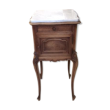 Bedside table wood and marble