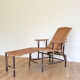 Chaise longue rotin, début XXe
