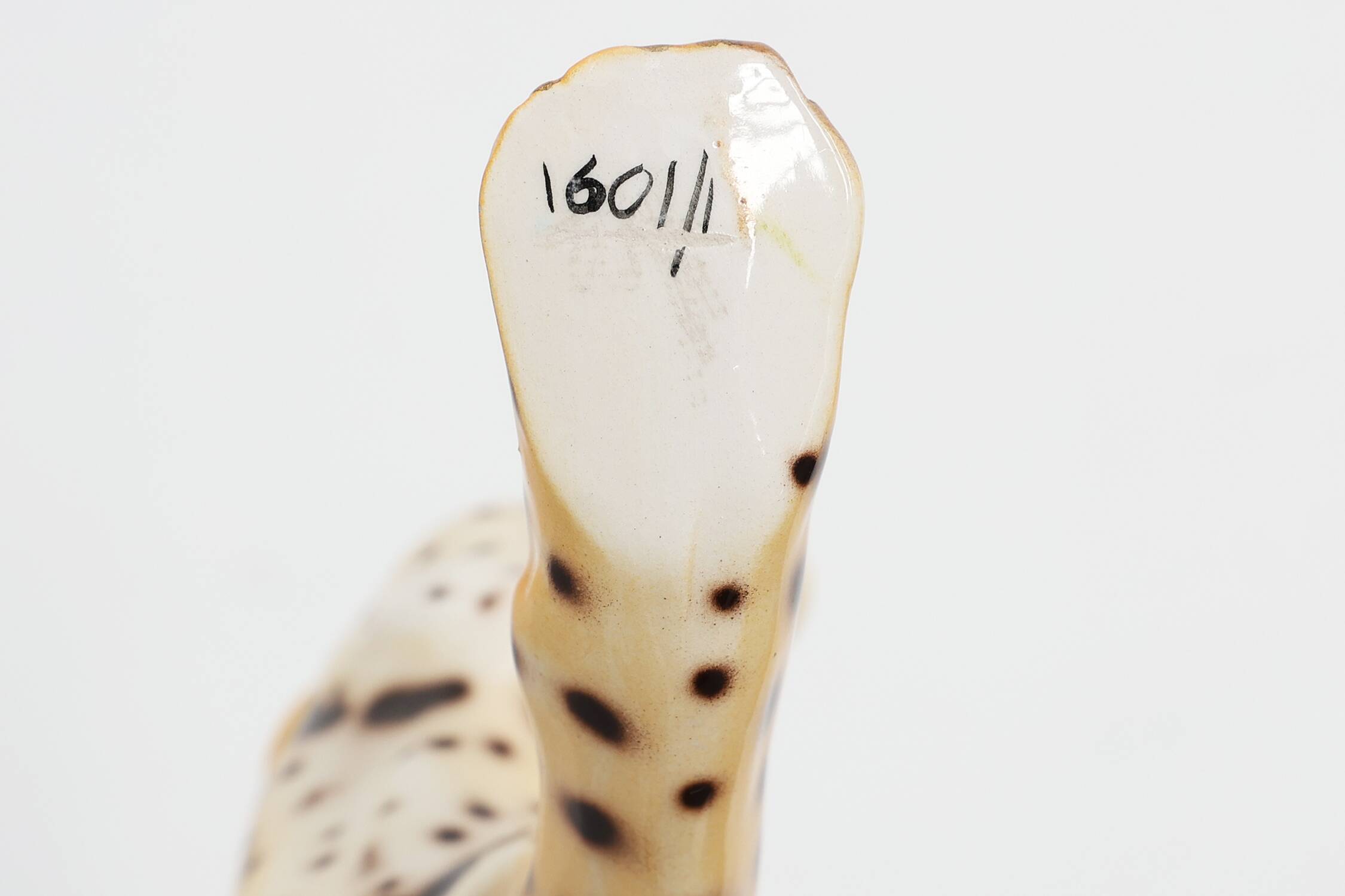 Hand‑Painted Ceramic Leopard Sculpture by Giovanni Rozan, Italy ca. 1950