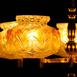 Scandinavian chandelier polished brass