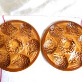 Sarreguemines oyster plates, Christmas plates, seafood plates.