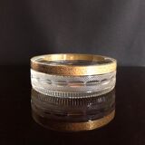 Cendrier, vide poche, crystal Moser, or 24 carats, collection Splendid
