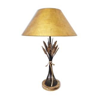 Vintage sheaf of wheat table lamp - 1960s