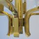 Carl Fagerlund brass and glass acanthus leaf chandelier, Sweden 1960s