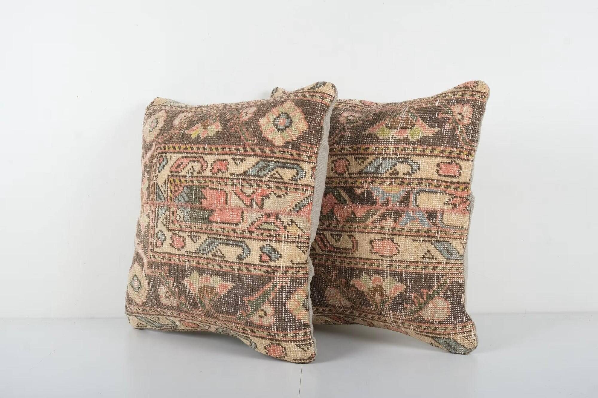 Set of 2 vintage Turkish cushion covers 51x51 cm