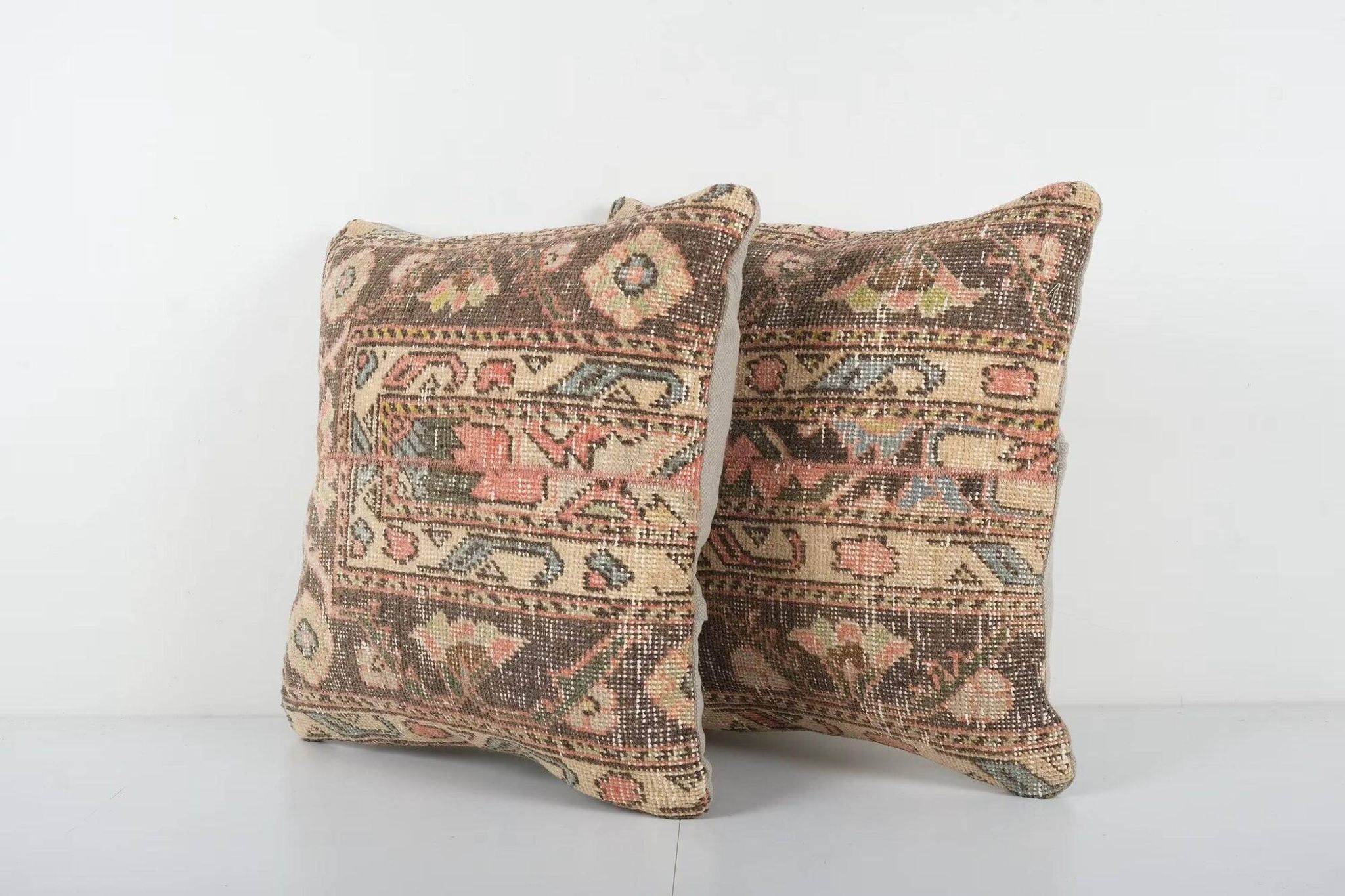 Set of 2 vintage Turkish cushion covers 51x51 cm