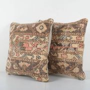 Set of 2 vintage Turkish cushion covers 51x51 cm