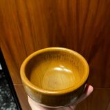 Vintage Japanese bowl in solid turned and varnished wood