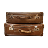 Duo de valises anciennes