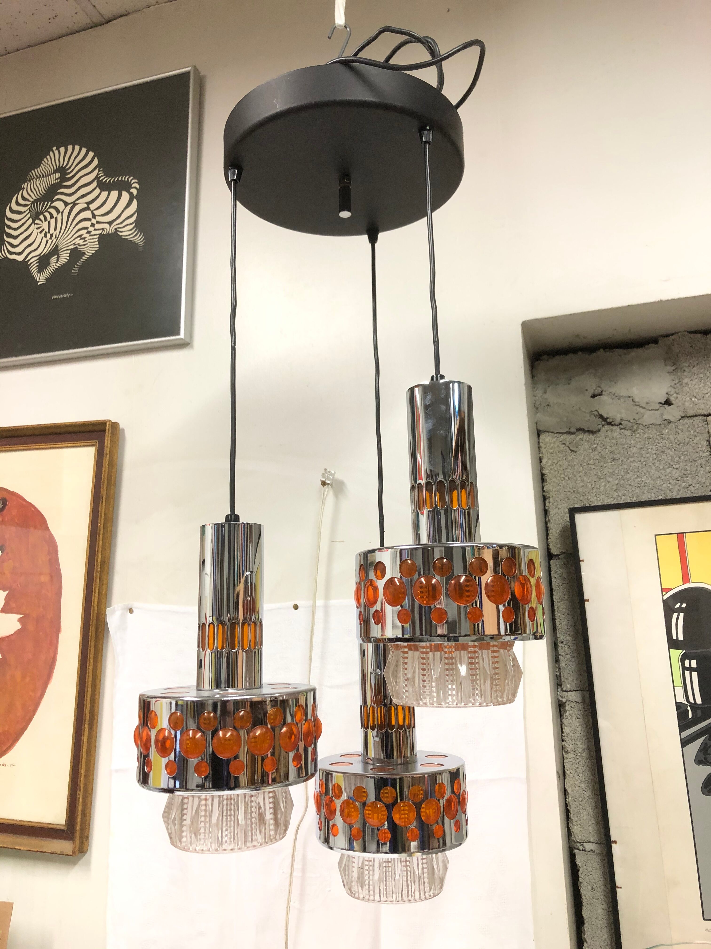 Raak waterfall pendant light from the 60s/70s