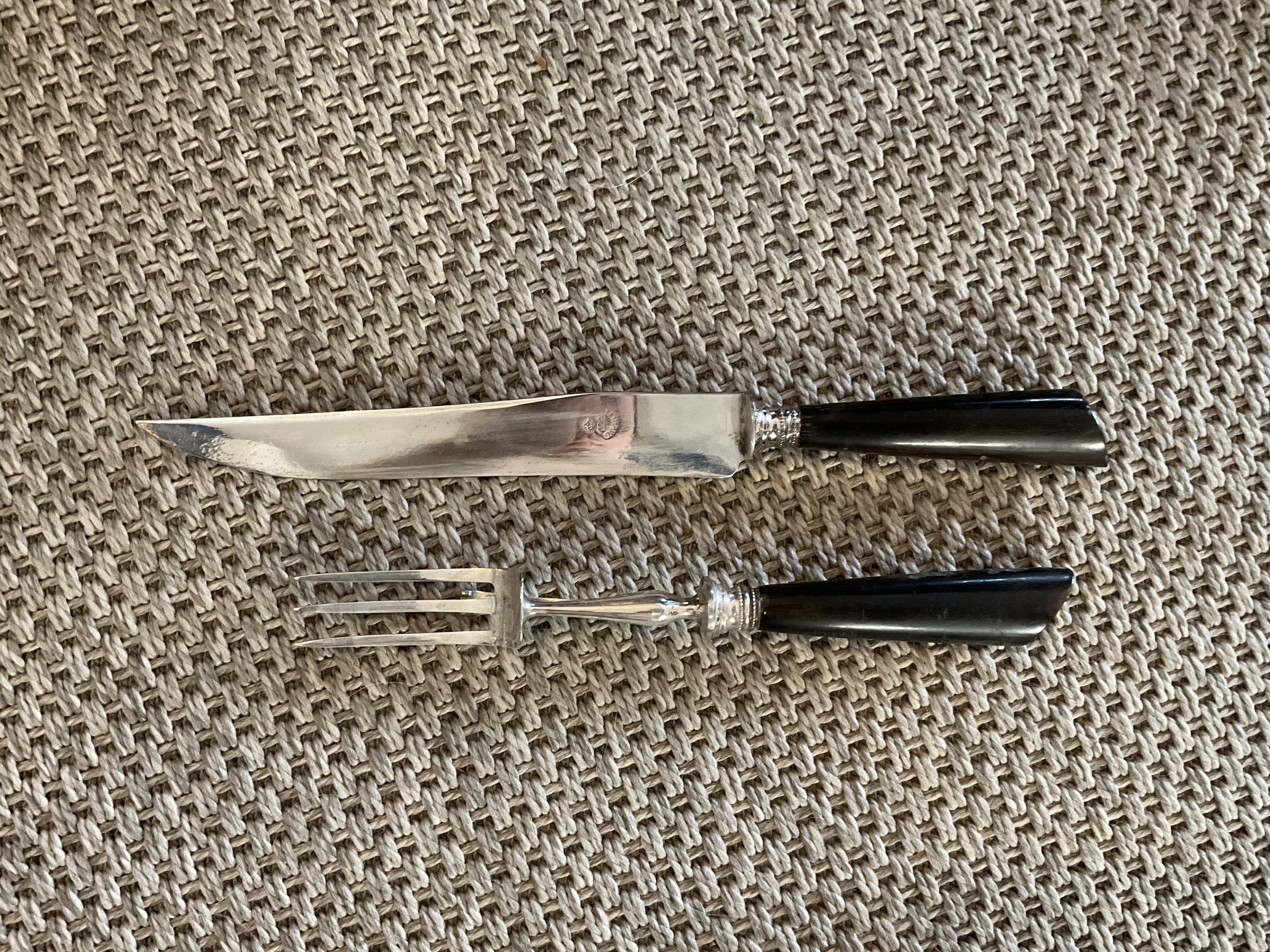 Service cutlery.silver metal