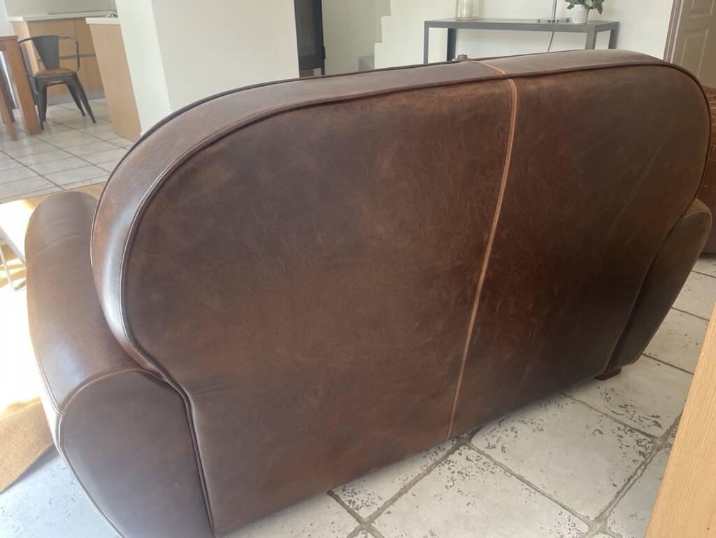 Two-seater leather sofa