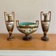 Art Nouveau fireplace set in majolica