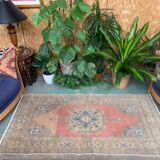 Vintage turkish oushak rug 187x91 cm carpet