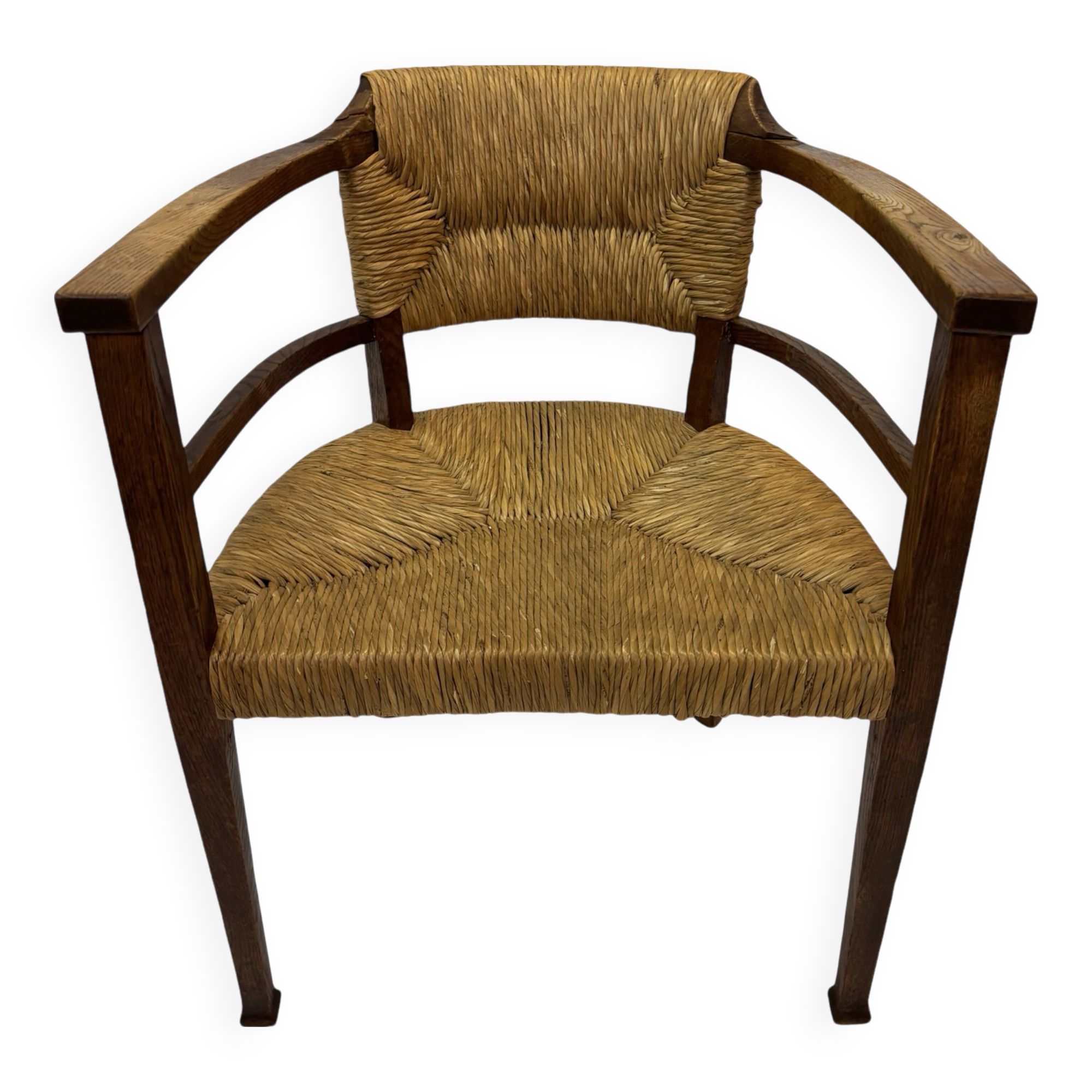 Art Deco chair minimalist oak wicker minimalist design