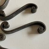 Set de 11 porte couteaux en fer battu Provence 1950
