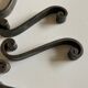 Set of 11 knife holders in beaten iron Provence 1950